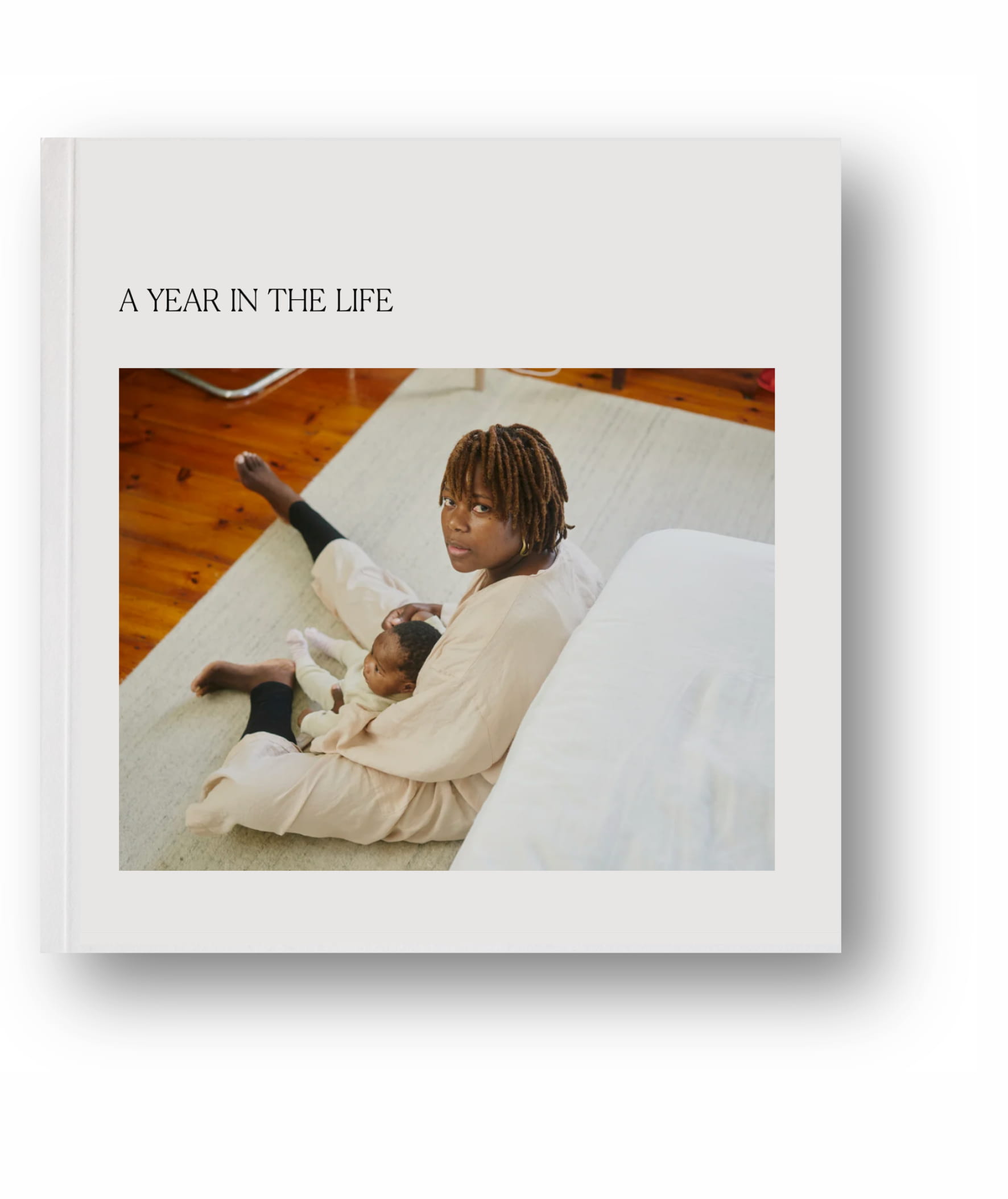 softcover photo book showcasing a families year in the life