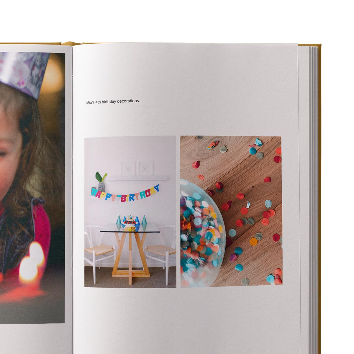 Captioned photos inside of an Artifact Uprising Hardcover Photo Book