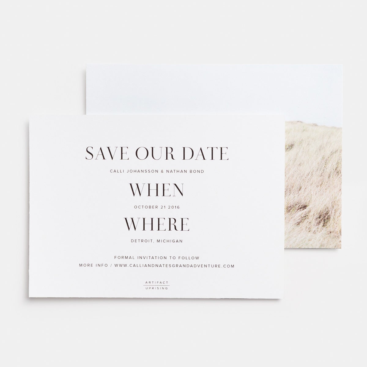 Save The Date Photo Card (Horizontal) by Artifact Uprising | Cards