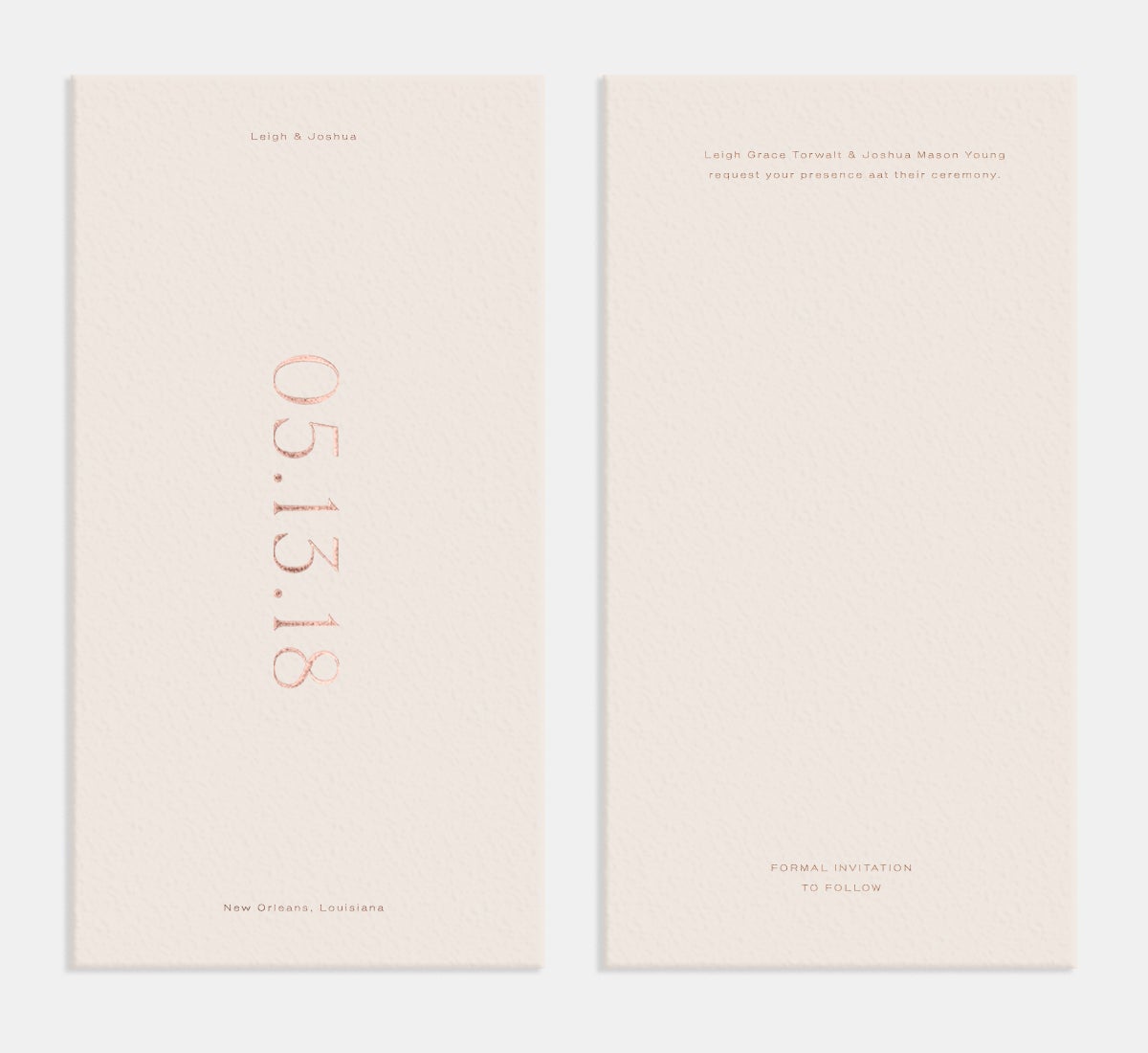 Letterpress Pronounced Save the Date Card by Artifact Uprising